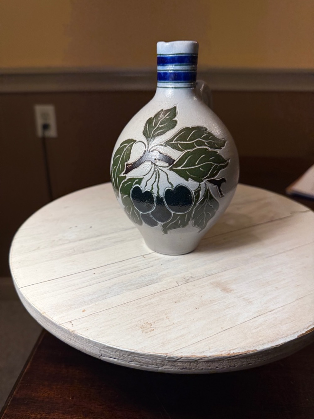 Hand-Painted Signed VTG Salt  Graze  Jug or Vase 1920-1930